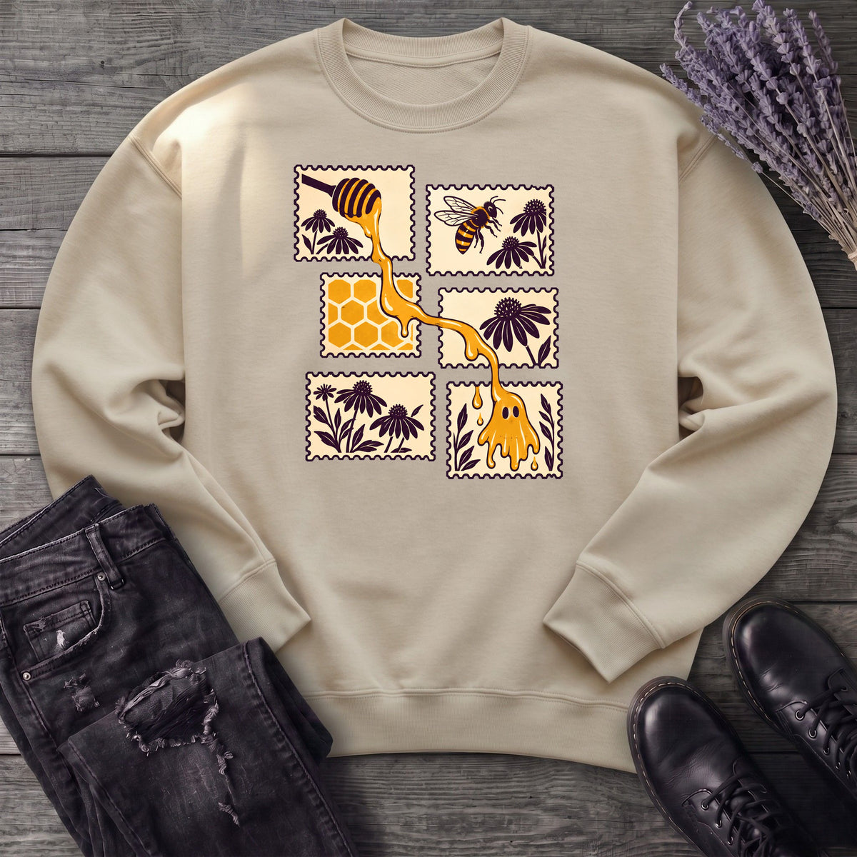 Honey Ghost Stamps Sweatshirt