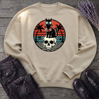 Tropical Cat and Skull Sweatshirt