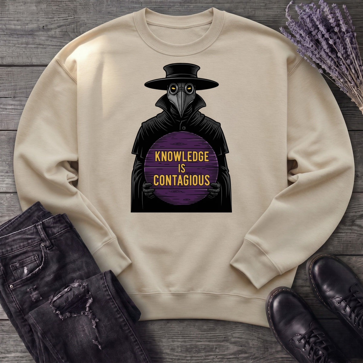 Plague Doctor Knowledge Is Contageous Sweatshirt