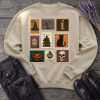 Halloween Stamps Collage Sweatshirt