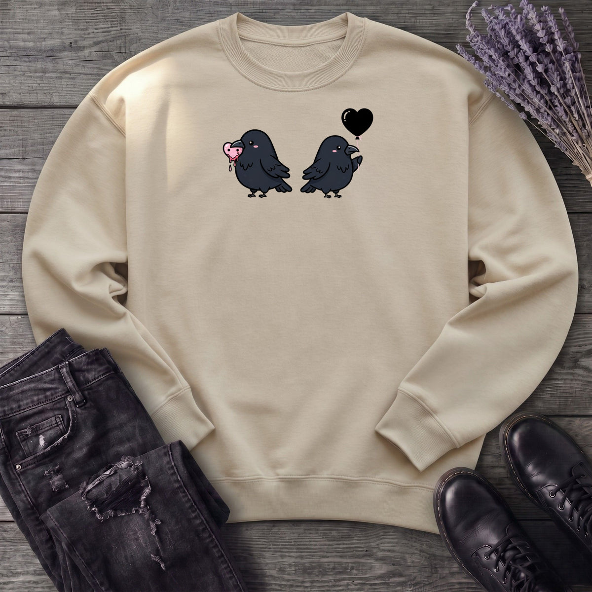 Cute Crow Couple Sweatshirt