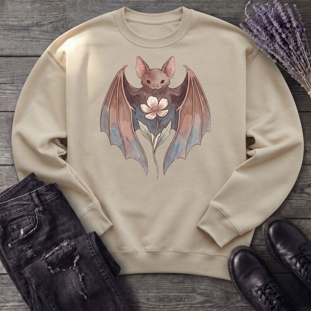 Watercolor Bat Sweatshirt