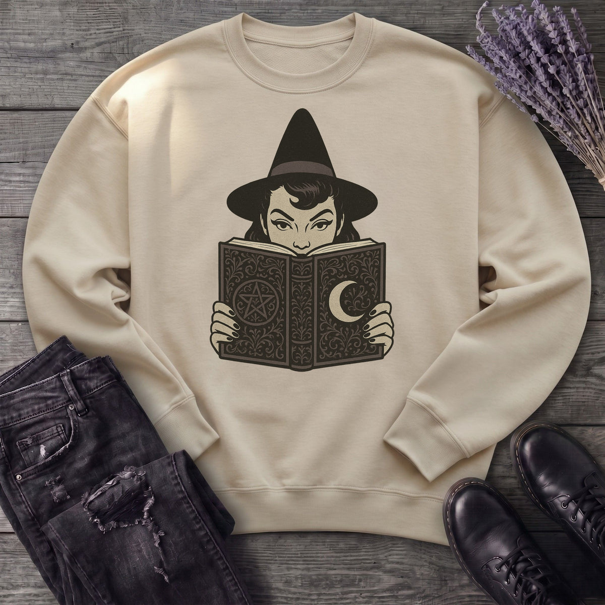 Witch Reading Sweatshirt