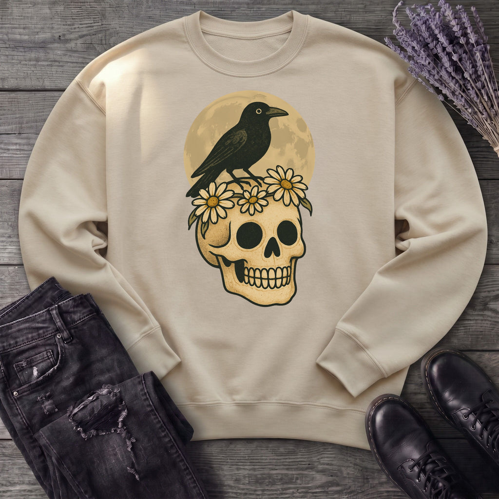 Crow On Skull Sweatshirt