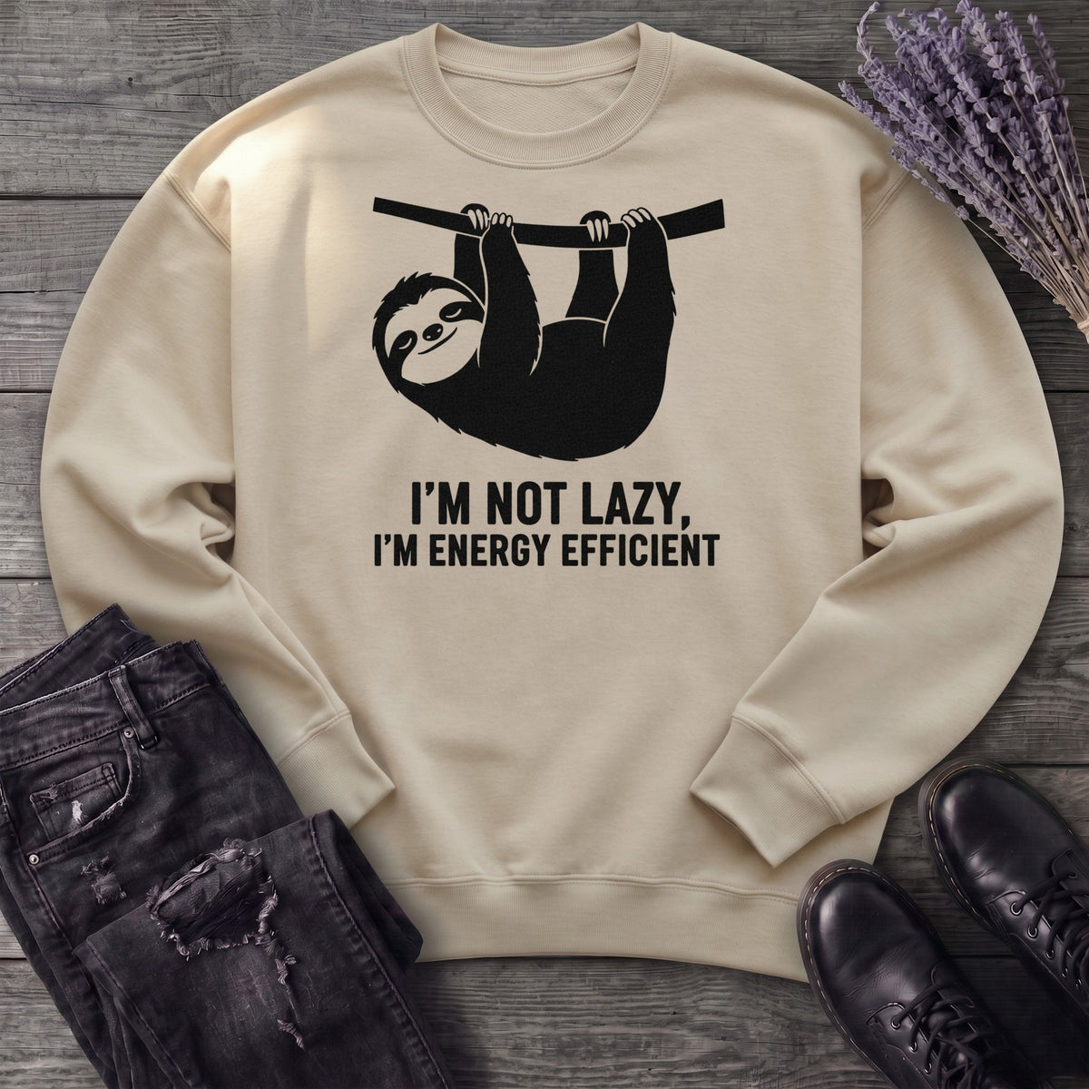 Im Not Lazy Im Energy Efficient Sweatshirt