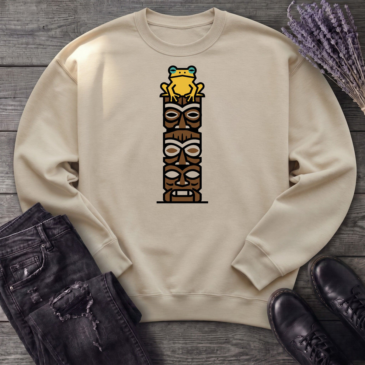 Tiki Tower Frog Sweatshirt