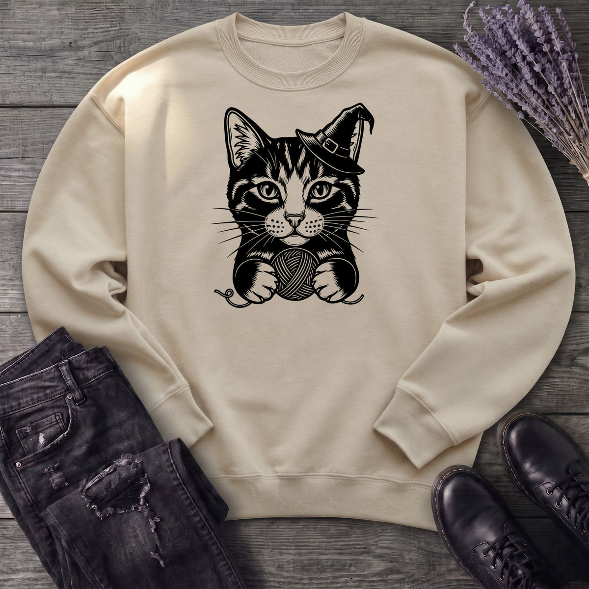 Witchy Yarn Cat Sweatshirt