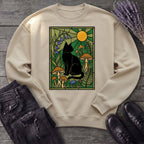 stained glass garden cat Sweatshirt