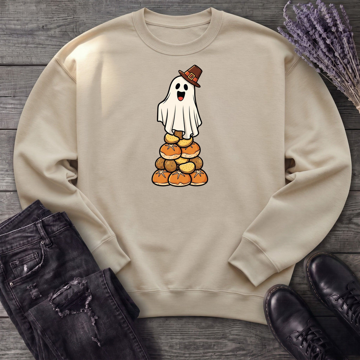 Stacked Bread Pilgrim Ghost Sweatshirt